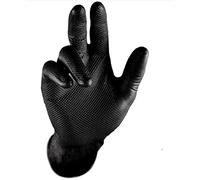 Lot de 50 paires de gants en nitrile en nitrile Noir Taille L (9))
