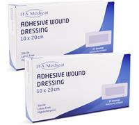 Lot de 50 pansements stériles adhésifs pour plaies (10 cm x 20 cm)