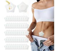 Lot de 50 patchs d'huile de ricin pour nombril, 7,5 x 7,5 cm, lot d'huile de ricin autocollant, aide au sommeil, à la digestion, à la constipation (sans huile)