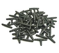 (Lot de 50 pcs) Micro Drip Système d'irrigation Goutteur Barbus Tee Tuyau Tuyau Tube d'arrosage de jardin Convient pour 4 mm/7 mm (intérieur/extérieur Tube de diamètre)