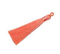 Lot de 50 pendentifs à pompons multicolores de 8 cm - Marque-page - Pour boucles d'oreilles, bijoux, sacs, marque-page, bricolage, accessoires d'artisanat, rose A