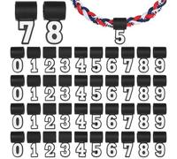 Lot de 50 pendentifs en silicone avec chiffres de baseball de 0 à 9 chiffres pour loisirs créatifs et projets de bijoux personnalisés