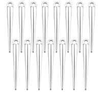 Lot de 50 pendentifs tibétains en alliage argenté antique en forme de cône pour fabrication de bijoux