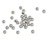 Lot de 50 Perles à écraser rondelle acier inoxydable 304 argenté Diamètre 2 mm