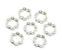 Lot de 50 perles acryliques CCB blanches, cercles, cœurs, fleurs, ovales, carrées, pour la fabrication de bijoux, boucles d'oreilles, accessoires, décorations artisanales - C04351