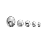 Lot de 50 perles d'espacement ovales en acier inoxydable, perles en vrac, accessoires for la fabrication de bijoux, bracelets, colliers(Silver,8x10)