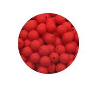 Lot De 50 Perles En Silicone 9/12/15mm,Pour La Fabrication De Bijoux,Bracelets,Sucette,Chaîne,Collier,Accessoires De Bijouterie - Type 50pcs Scarlet Red-9mm