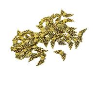 Lot de 50 perles intercalaires en métal doré antique en forme d'aile d'ange en forme de cœur