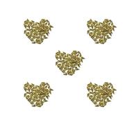 Lot de 50 perles intercalaires en métal doré antique en forme d'aile d'ange en forme de cœur