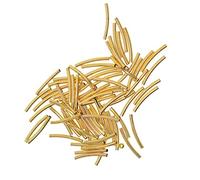 Lot de 50 perles tubulaires lisses pour la création de bijoux Doré 20 x 2 mm