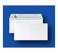 lot de 50 petite enveloppe courrier DL- papier velin blanc 90g format 110 x 220 mm une enveloppe blanche avec fermeture bande