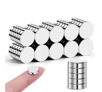 Lot de 50 petits aimants en néodyme pour réfrigérateur - 10 x 3 mm - Extra puissants - Pour tableau magnétique, tableau blanc, tableau d'affichage et artisanat