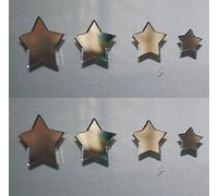 Lot de 50 petits miroirs autocollants - En forme d'étoiles - Pour les travaux de bricolage, le scrapbooking, pour décorer un mur - En acrylique