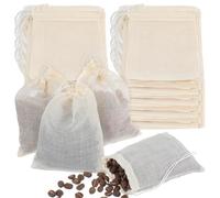 Lot de 50 petits sachets à épices 10 x 8 cm - Sacs à épices pour la cuisson - Réutilisables - Avec cordon de serrage - Petits sacs à épices pour thé, café, épices