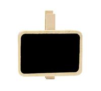 Lot de 50 petits tableaux noirs à clipser pour mémos, notes, étiquettes alimentaires, petit tableau à message en bois avec clips d'étiquetage pour mariage, loisirs créatifs