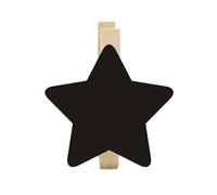 Lot de 50 petits tableaux noirs avec pince en bois, petits panneaux de tableau à message avec clips pour mémos, notes, étiquettes alimentaires, étiquettes artisanales
