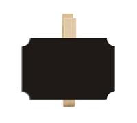 Lot de 50 petits tableaux noirs avec pince en bois, petits panneaux de tableau à message avec clips pour mémos, notes, étiquettes alimentaires, étiquettes artisanales