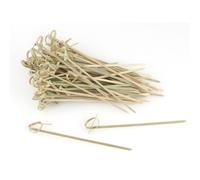 Fackelmann 56645 Lot de 50 Mini Pics à brochette, Pics en Bois, pic à brochette, Bois, 10 cm