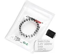 (Lot de 50 pièces) Chanzon SMD TVS Diodes SMBJ5.0A SMBJ5.0 600W 5V SMB (DO-214AA) Canal unidirectionnel 600 Watt 5 Volt