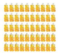 Lot de 50 pièces collection d'ours de couleur Charme Pendnat Accessoires en résine robustes portables pour des tenues d'adaptation tendance
