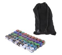 Lot de 50 pièces uniques en acrylique double couleurs Dices Coin rond Jeu de rôle 6 côtés Surface lisse Cube Acrylique Cadeau