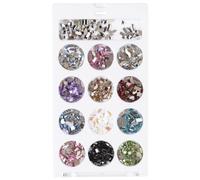 Lot de 50 pierres à ongles à dos plat en forme d'étoile et de cœur pour nail art et maquillage