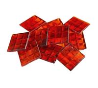 Lot de 50 pierres de mosaïque carrées en verre de quartz transparent de 2 cm, accessoires de décoration créatifs faits à la main(Color 5)