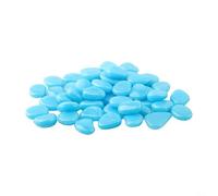 Lot de 50 pierres luminescentes - Une touche unique pour vos espaces intérieurs et extérieurs avec effet durable (bleu)