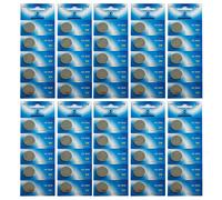 Lot de 50 Piles bouton plates lithium type CR2032 3V - Visiodirect -