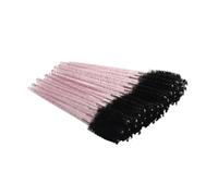 Lot de 50 pinceaux à cils exquis pour femmes accessoires Saint-Valentin doux sourcils pince à épiler faux sourcils pinceaux vif/noir