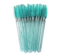 Lot de 50 pinceaux de maquillage exquis pour la Saint-Valentin, poils doux, pince à épiler pour enlever les sourcils, vert foncé 38