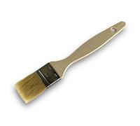 Lot de 50 pinceaux Queue de morue 40 mm | Soie Blanche Naturelle | Manche Bois Brut | Pinceaux Plats Multi-Supports | Peinture Huile, Acrylique, Vernis, lasure, Colle | Kibros 320_40x50