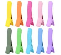 Lot de 50 pinces à cheveux colorées en forme de bec de canard en alliage à double broche - Pinces à cheveux antidérapantes pour femme - Accessoires de bricolage