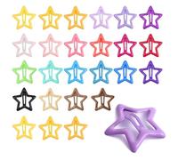 Lot de 50 pinces à cheveux en forme d'étoile - Petites pinces à cheveux colorées - Accessoires pour filles et femmes