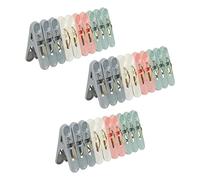 Lot de 50 pinces à linge antidérapantes en plastique élastique solide avec anneaux durables, pinces à linge multicolores résistantes au vent et à la rouille
