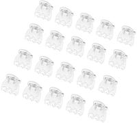 Lot de 50 pinces à orchidées transparentes pour plantes de jardin, tiges et plantes grimpantes transparentes 6 griffes en plastique