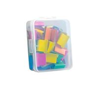 Lot de 50 pinces à papier multicolores réutilisables pour fixer des feuilles volantes, des reliures, des documents, du bureau, de la maison, des fournitures scolaires