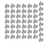 Lot de 50 pinces à ressort en fer à 5 trous pour meubles, canapés, crochets de suspension fixes, accessoires de lit, matériel d'installation rapide