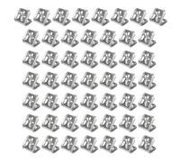 Lot de 50 pinces à ressort en fer à 5 trous pour meubles, canapés, crochets de suspension fixes, accessoires de lit, matériel d'installation rapide