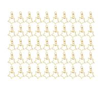 Lot de 50 pinces à ressort en forme d'étoile avec chaînes portables pour porte-clés et fabrication de bijoux
