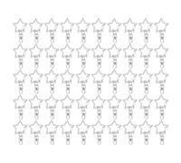 Lot de 50 pinces à ressort en forme d'étoile avec chaînes portables pour porte-clés et fabrication de bijoux