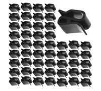 Lot de 50 pinces de câble noires pour panneau solaire | Matériau PA66 résistant aux UV, noir, empêche la fusion en cas de forte exposition au soleil