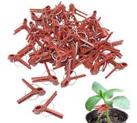 Lot de 50 pinces de fixation pour greffe de - Outil de support de vigne de jardin - Pour treillis - Aubergines - Pastèque - Fruits - Légumes - - Culture - Utilisation agricole