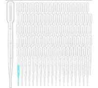 Lot de 50 pipettes de transfert graduées en plastique de 3 ml | Transfert liquide précis et jetable, facile à utiliser, pour huiles essentielles, expériences scientifiques, artisanat