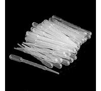 Lot de 50 pipettes graduées jetables en plastique pour aérographe 3 ml