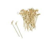 Lot de 50 Piques Apéritif "Boucles" 12cm Naturel