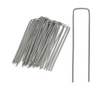 Lot de 50 Piquets de fixation sardines pour tente piquet ancrage sol jardin 15 cm de longueur acier galvanisé