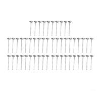 Lot de 50 piquets galvanisés robustes pour la stabilité du tissu de pelouse et de jardin (10,16 cm)