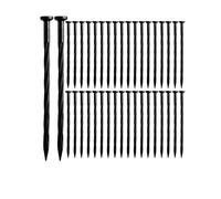 Lot de 50 piquets pelouse en Plastique 20 cm Long, d'ancrage for aménagement paysager, Filet Jardin, Piquet Sol for Bordures pavés et barrières Anti-Mauvaises Herbes pour Fixation