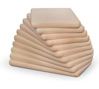 Lot de 50 Planches à petit-déjeuner en bois - hêtre naturel non traité - petite planche en bois - planche de cuisine à pain - ustensiles de cuisine - environ 24 x 14 x 1,5 cm - planche à découper